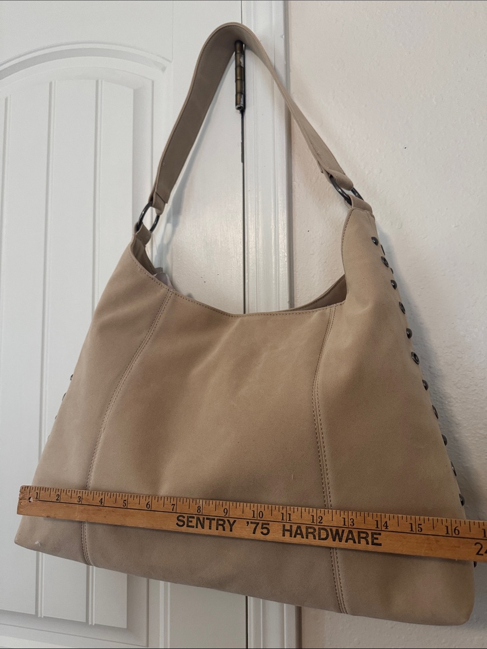 Neutral Taupe Women’s Shoulder Bag - Soft Hobo Style